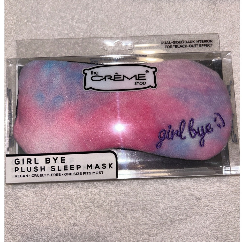 The Crème Shop Girl Bye Plush Sleep Mask Dual Sided Blackout Beauty Sleep
